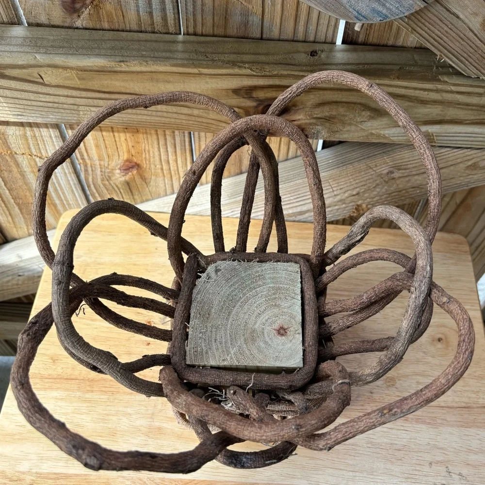 Vintage Handmade Wisteria Vine Rustic Decor Piece 10 1/2”H - Picture 4 of 9
